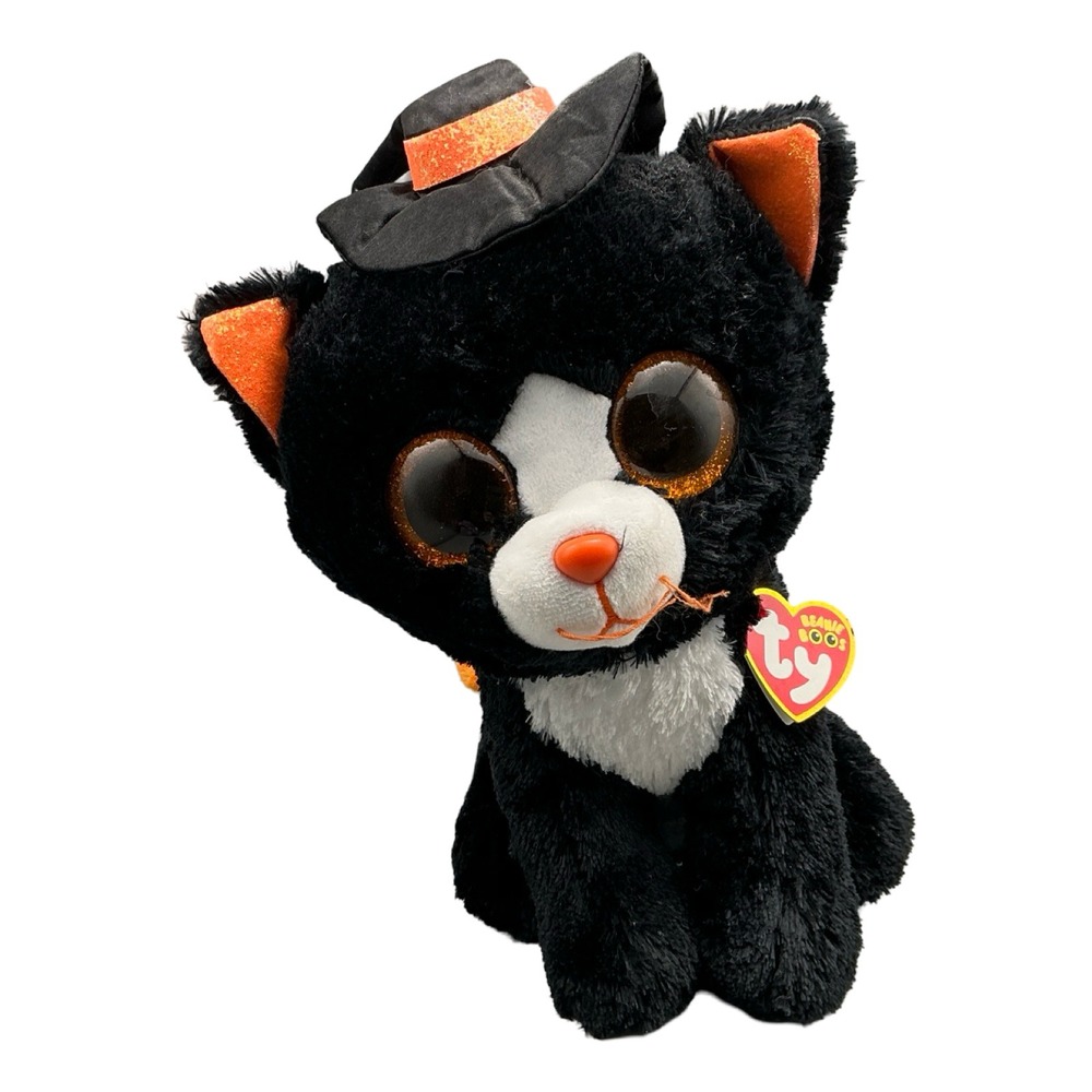 Ty Beanie Boos Witchie Black Cat Halloween Plush 6 inch Glitter Eyes Witch Hat